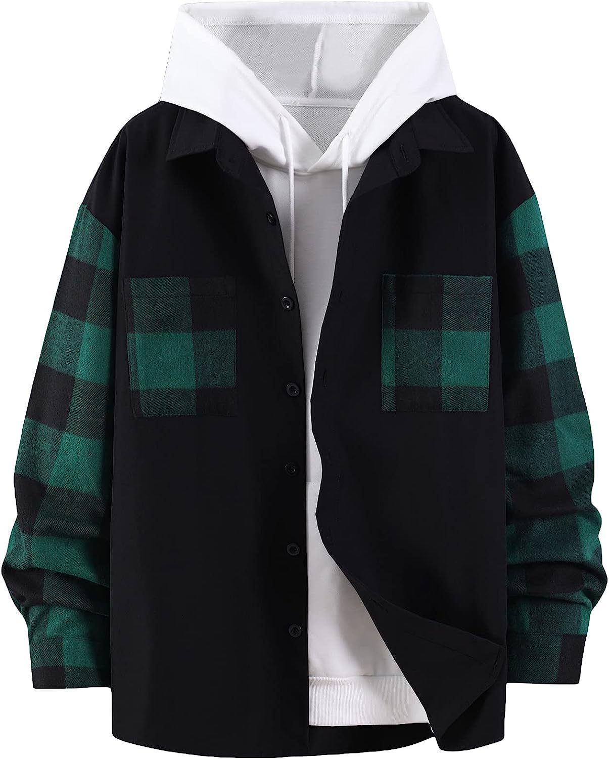 Autumn Plaid Colorblock Shirt - HabiKart