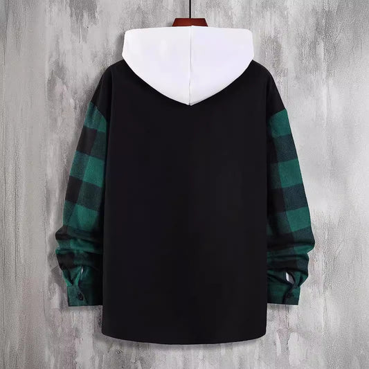 Autumn Plaid Colorblock Shirt - HabiKart